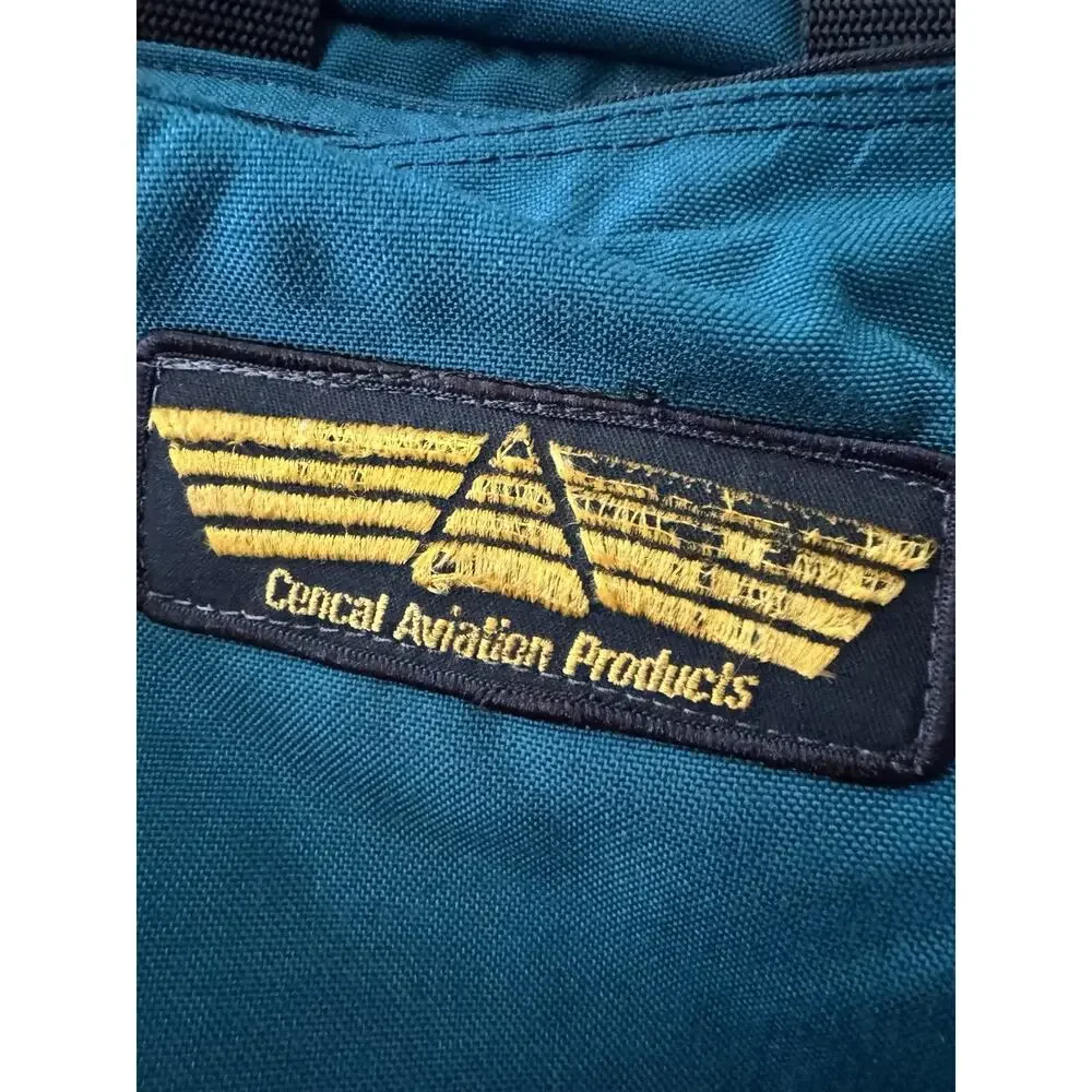 Vintage Cencal Aviation Products Teal USA Flight Bag Pilot Gear Carry Case‎ READ